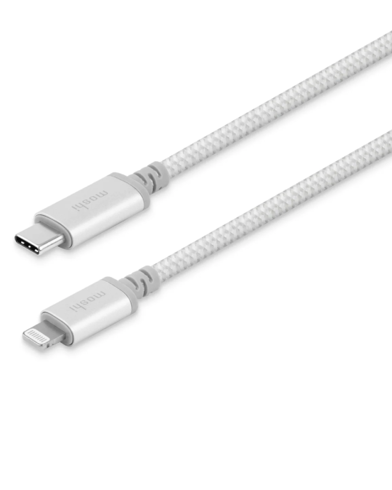 Кабель USB-C to Lightning Moshi Integra™ Cable Jet Silver (1.2 m) 99MO084105